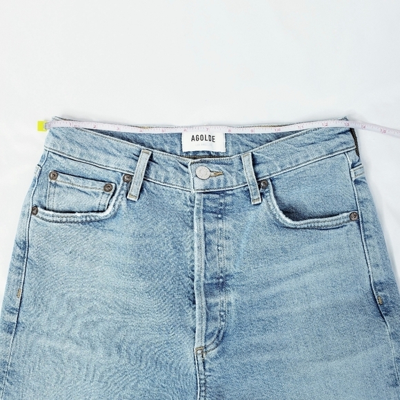 Agolde Nico High Rise Slim Jeans Cliffside Wash Denim Size 26 - Picture 4 of 12